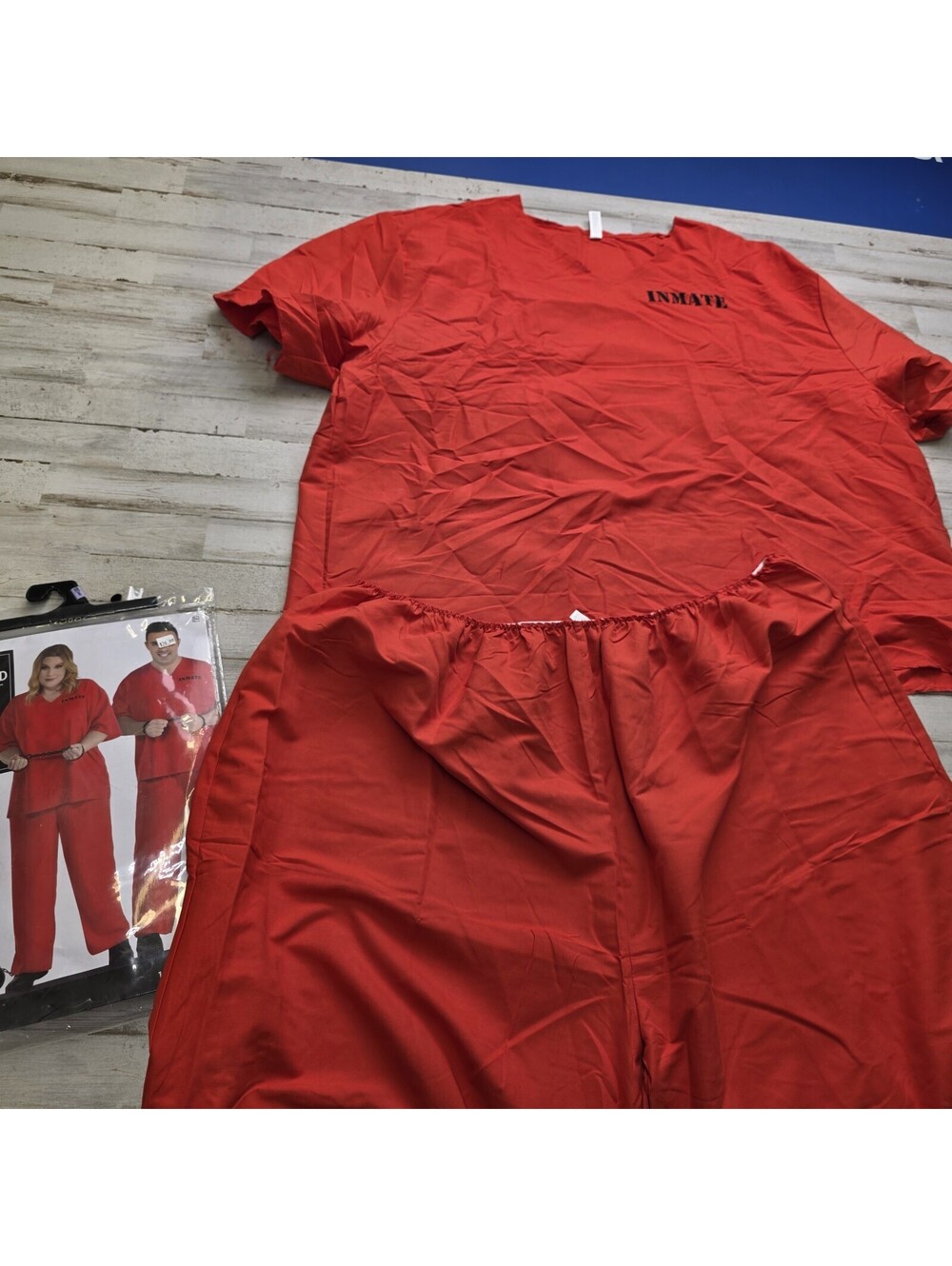 State Penitentiary Prisoner Costume Adult 2XL Big Inmate Outfit for Halloween